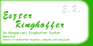 eszter ringhoffer business card